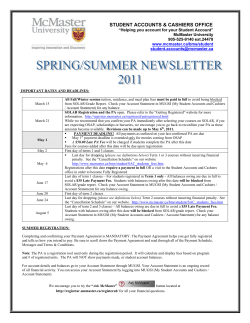 Spring/Summer 2011 Newsletter