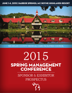 spring management conference - Michigan County Medical Care