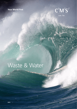 Waste & Water sector - CMS Cameron McKenna
