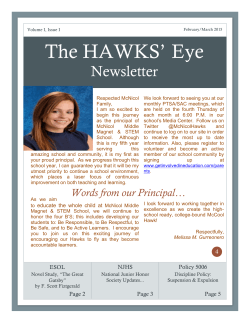 The HAWKS` Eye - McNicol Middle Magnet School