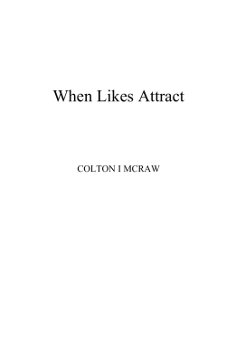 To Sample Chapter 1 - "When Likes Attract"