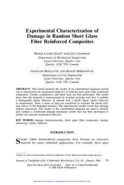 Experimental Characterization of Damage in Random Short Glass