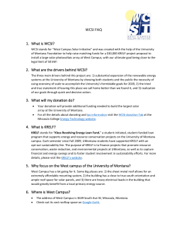 WCSI FAQ 1. What is WCSI? 2. What are the