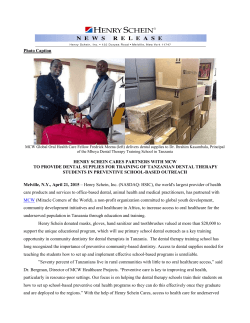 Photo Caption HENRY SCHEIN CARES PARTNERS WITH MCW
