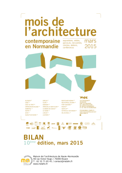 Bilan et revue de presse MAC 2015 - Maison de l`architecture Haute