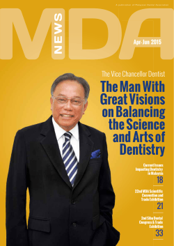 Apr- Jun 2015 - Malaysian Dental Association