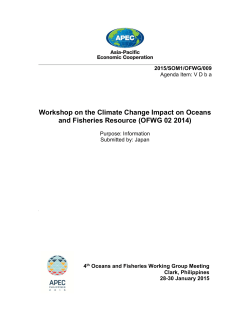 Workshop on the Climate Change Impact on Oceans and Fisheries