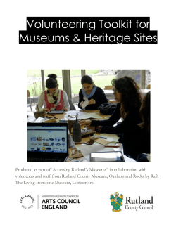 Volunteering Toolkit for Museums & Heritage Sites