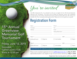 Greenview Golf Tournament Invitation
