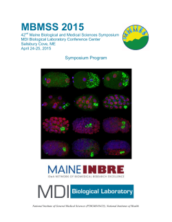 MBMSS 2015 - The MDI Biological Laboratory