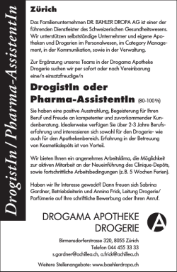 DrogistIn / Pharma-AssistentIn