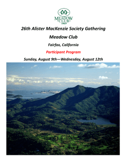 26th Alister MacKenzie Society Gathering Meadow Club