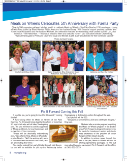 May 2015 - Meals on Wheels of the Palm Beaches