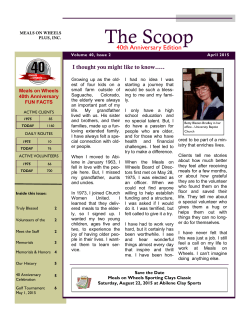 The Scoop: April 2015 - Meals on Wheels Plus