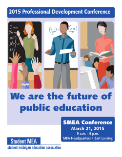 Conference announcement - Michigan Education Association