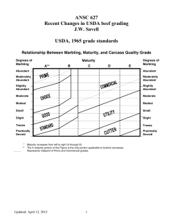 USDA beef quality grade changes