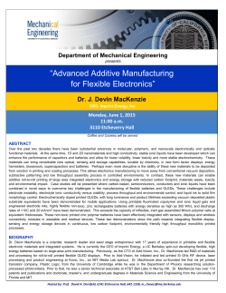 âAdvanced Additive Manufacturing for Flexible Electronicsâ