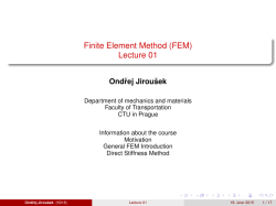 Finite Element Method (FEM) Lecture 01