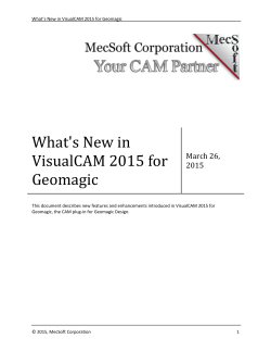 What`s New in VisualCAM 2015 for Geomagic