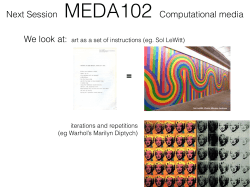 Lecture10 AND 11_MEDA101_2014 Construction of Space (in