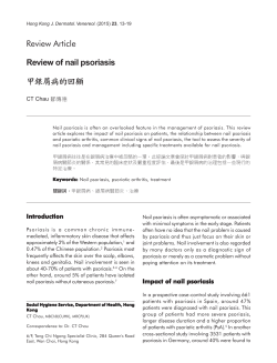 Review Article Review of nail psoriasis