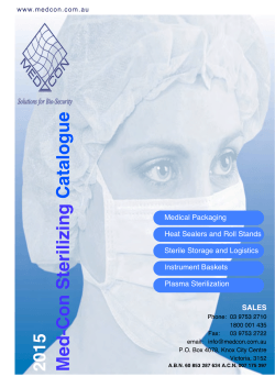 Med-Con Sterilizing Catalogue 2015 - Med