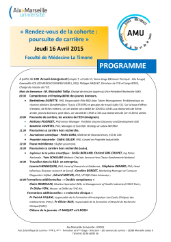 Programme du 16 avril 2015 - FacultÃ© de MÃ©decine
