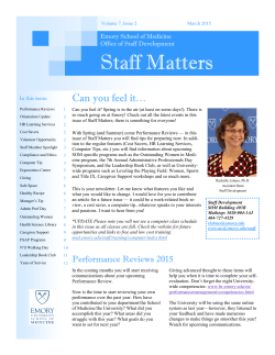 Current Staff Matters Newsletter - March