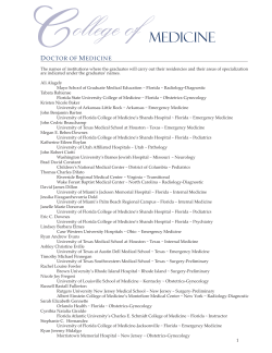 see graduate names - FAU - The Charles E. Schmidt College of
