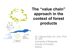 The âvalue chainâ approach in the context of forest products