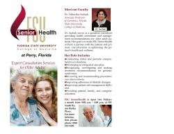 FSU Senior Health Brochure - Florida State University College of