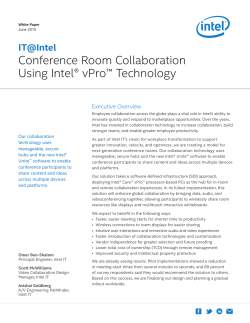 Conference Room Collaboration Using IntelÂ® vPro