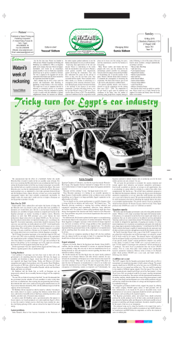 Tricky turn for Egypt`s car industry