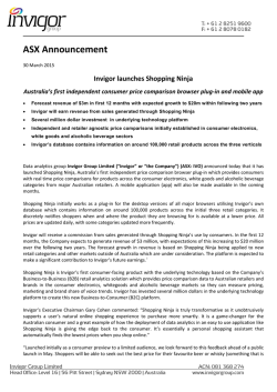 Invigor launches Shopping Ninja