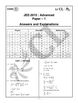 JEE Advanced 2015 Paper I Sol.p65