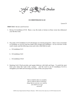 II CORINTHIANS 5:1-10