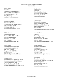 2015 CEFPI South Carolina Conference Attendees List Eddie