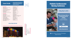Pediatric Cardiovascular Nursing 2015 CME conference brochure