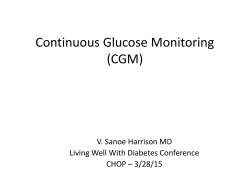 Continuous Glucose Monitoring (CGM)