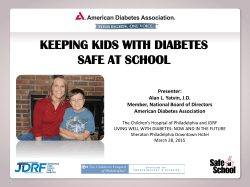 keeping kids with diabetes safe at school