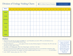 Urology Voiding Chart | The Children`s Hospital of Philadelphia