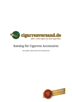 Katalog fÃ¼r Cigarren Accessoires