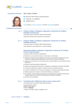 Ruiz LÃ³pez Cristina - Grupo de Investigacion en NegociaciÃ³n