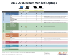 2015-2016Recommended Laptops