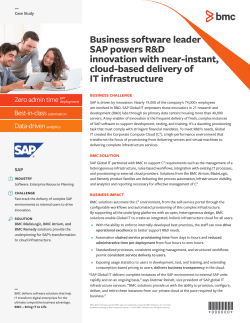 Business software leader SAP powers R&D innovation with
