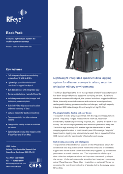 BackPack - CRFS Limited
