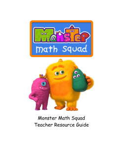 Monster Math Squad Teacher Resource Guide