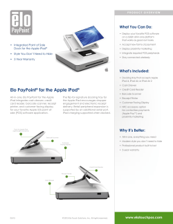 Elo PayPointÂ® for the Apple iPadÂ®