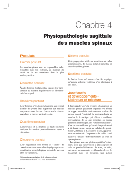 Chapitre 4 - Physiopathologie sagittale des