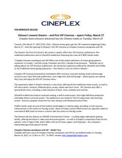 and first VIP Cinemas &acirc; opens Friday, March 27